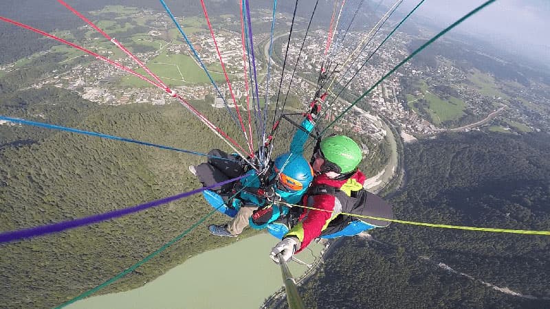 Gleitschirm-Tandemflug »Standard« über Bad Reichenhall und Saalachsee.